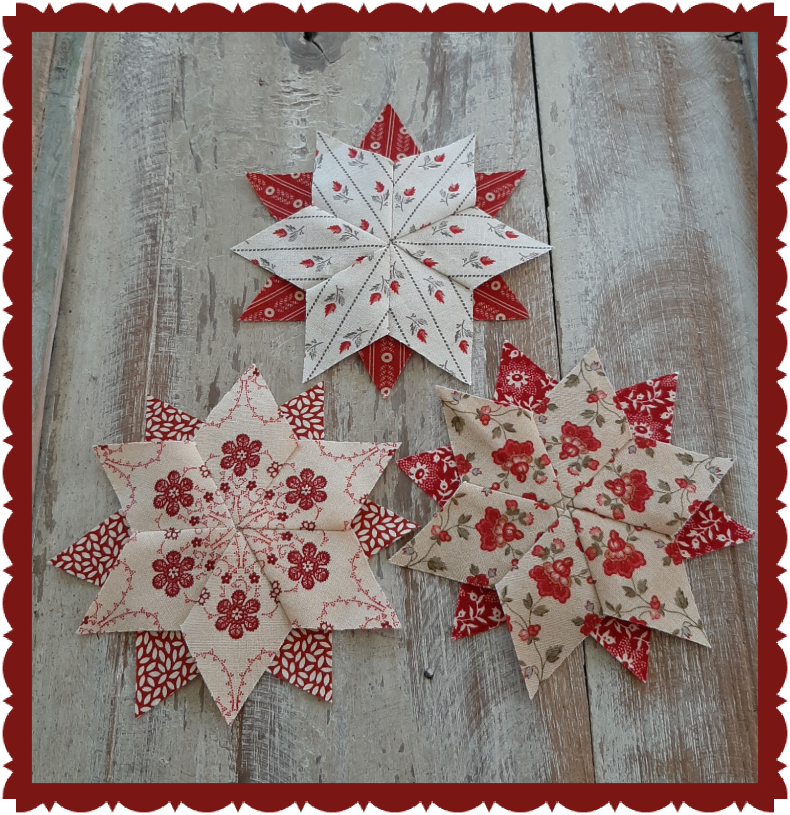 Quilt stamp six-lasting star CRE0084